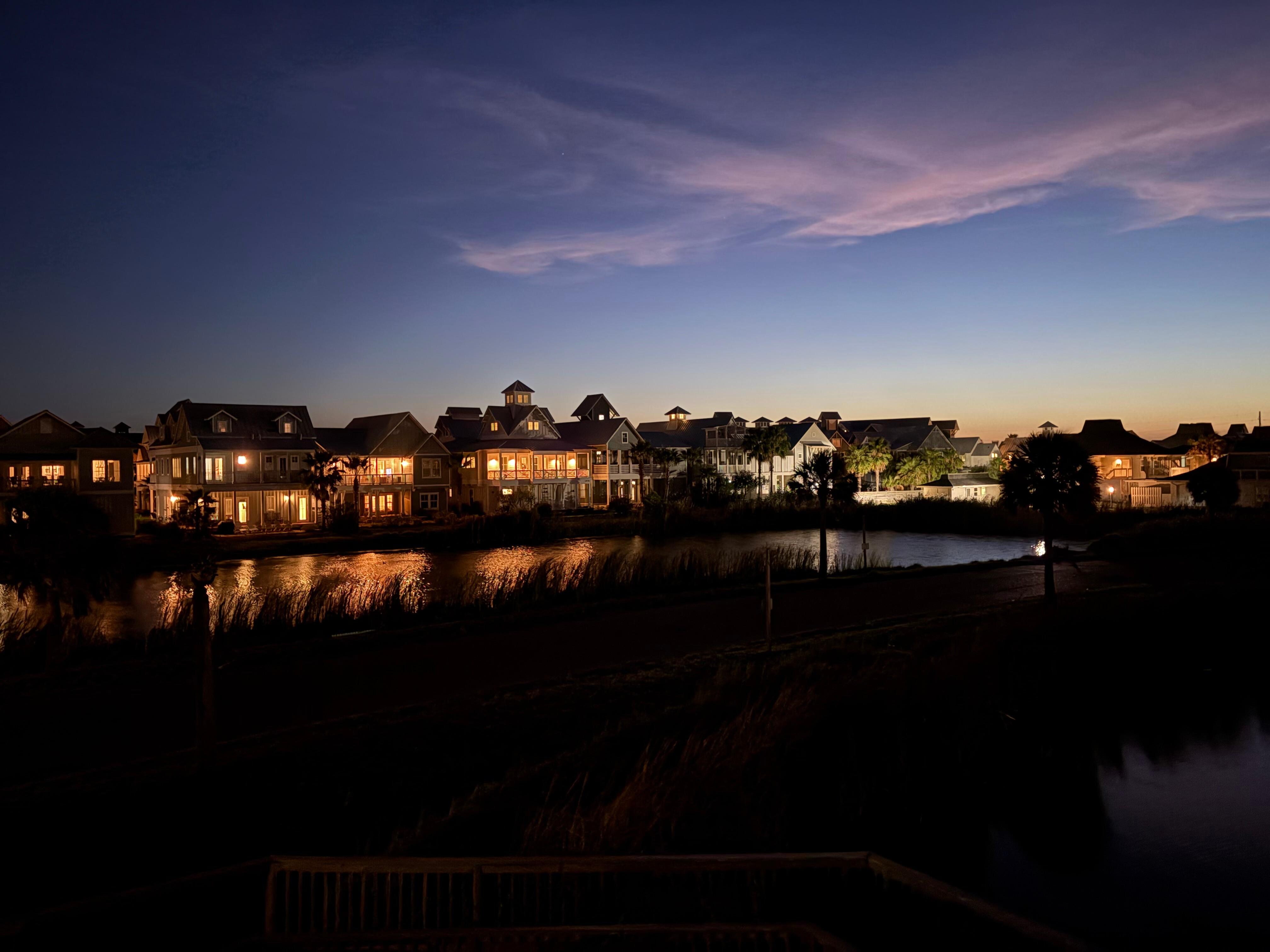 Nighttime views from house 