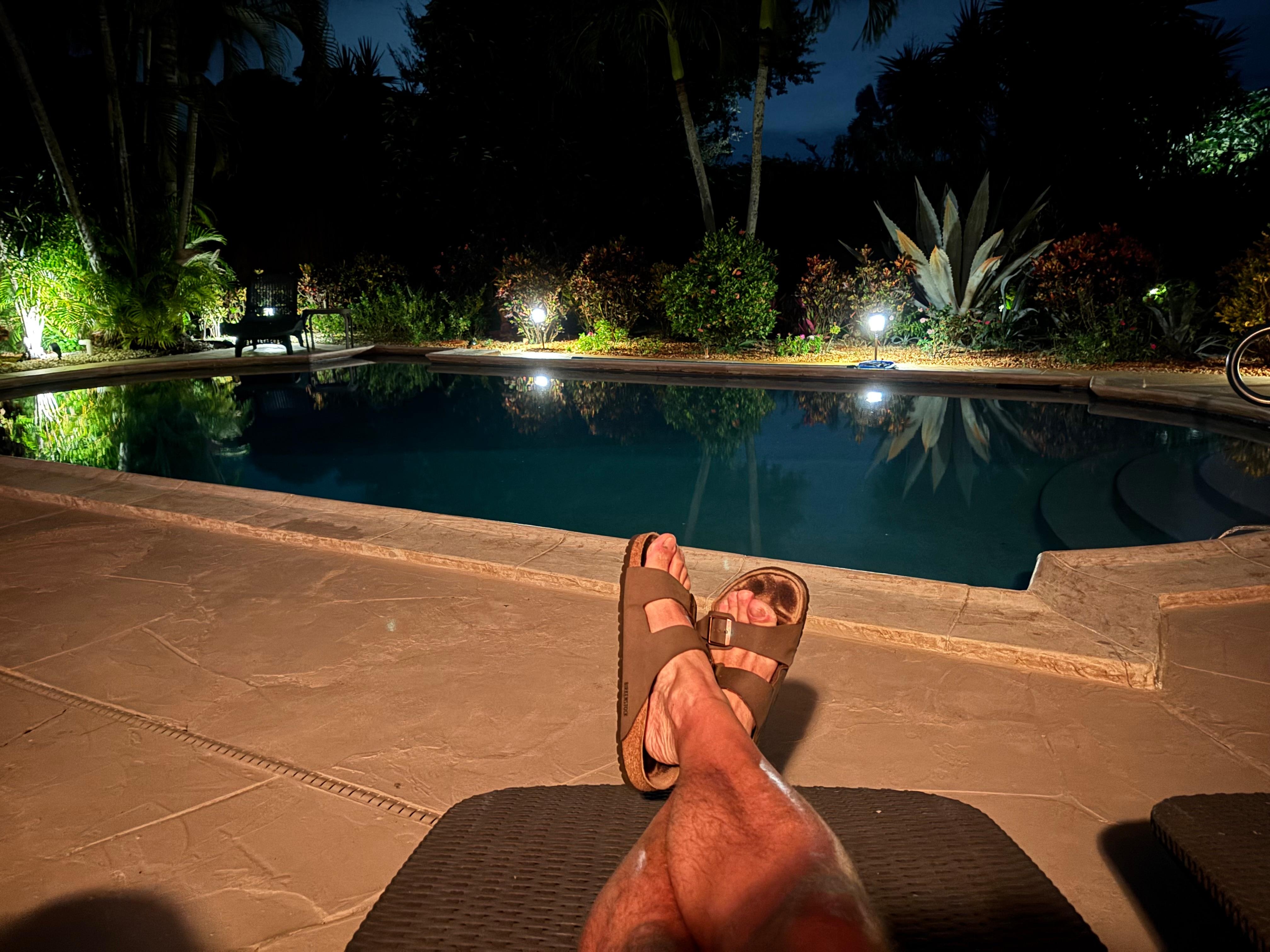 Sometimes just sitting by the pool is relaxing. 