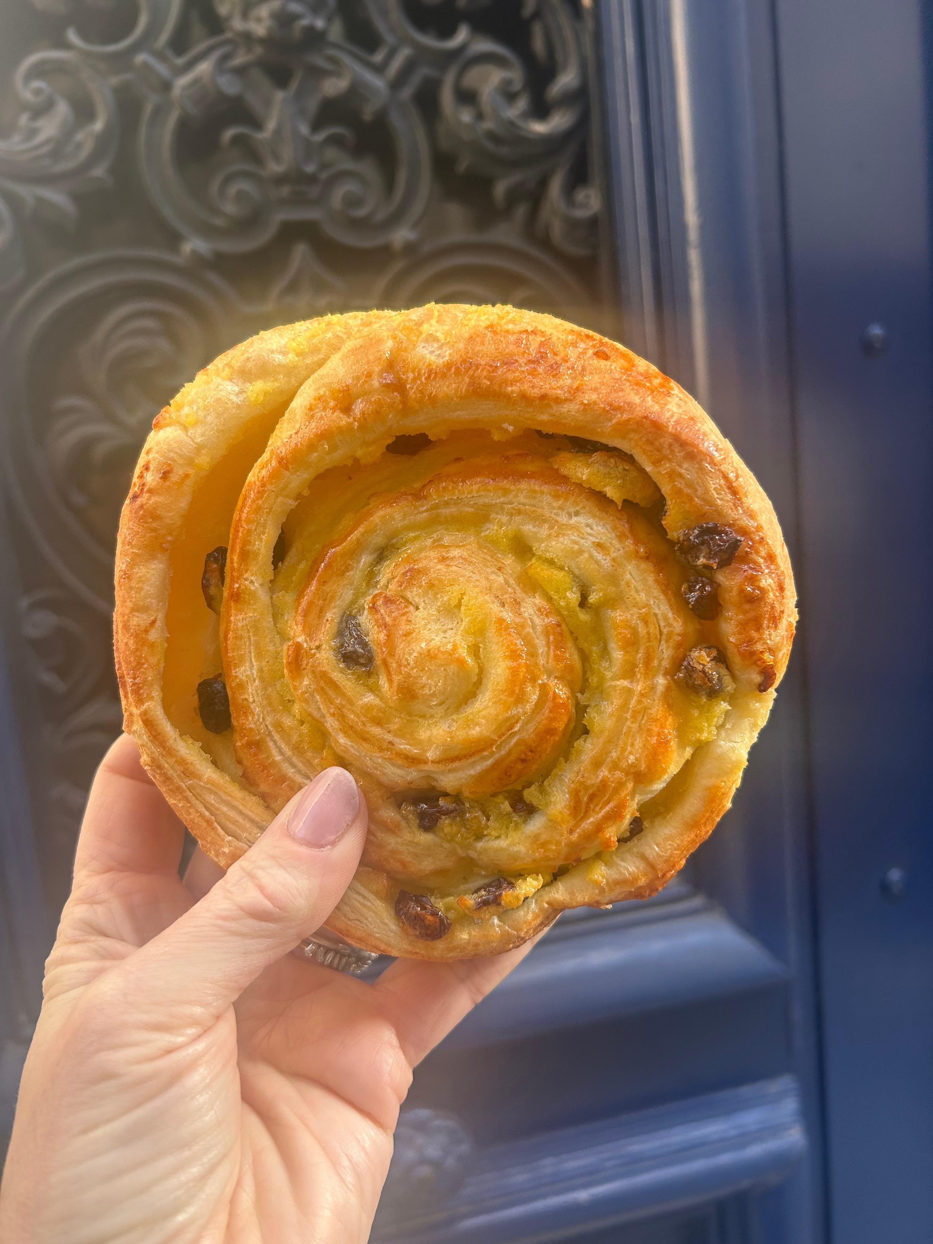 Pain au raisin from the boulangerie next door 