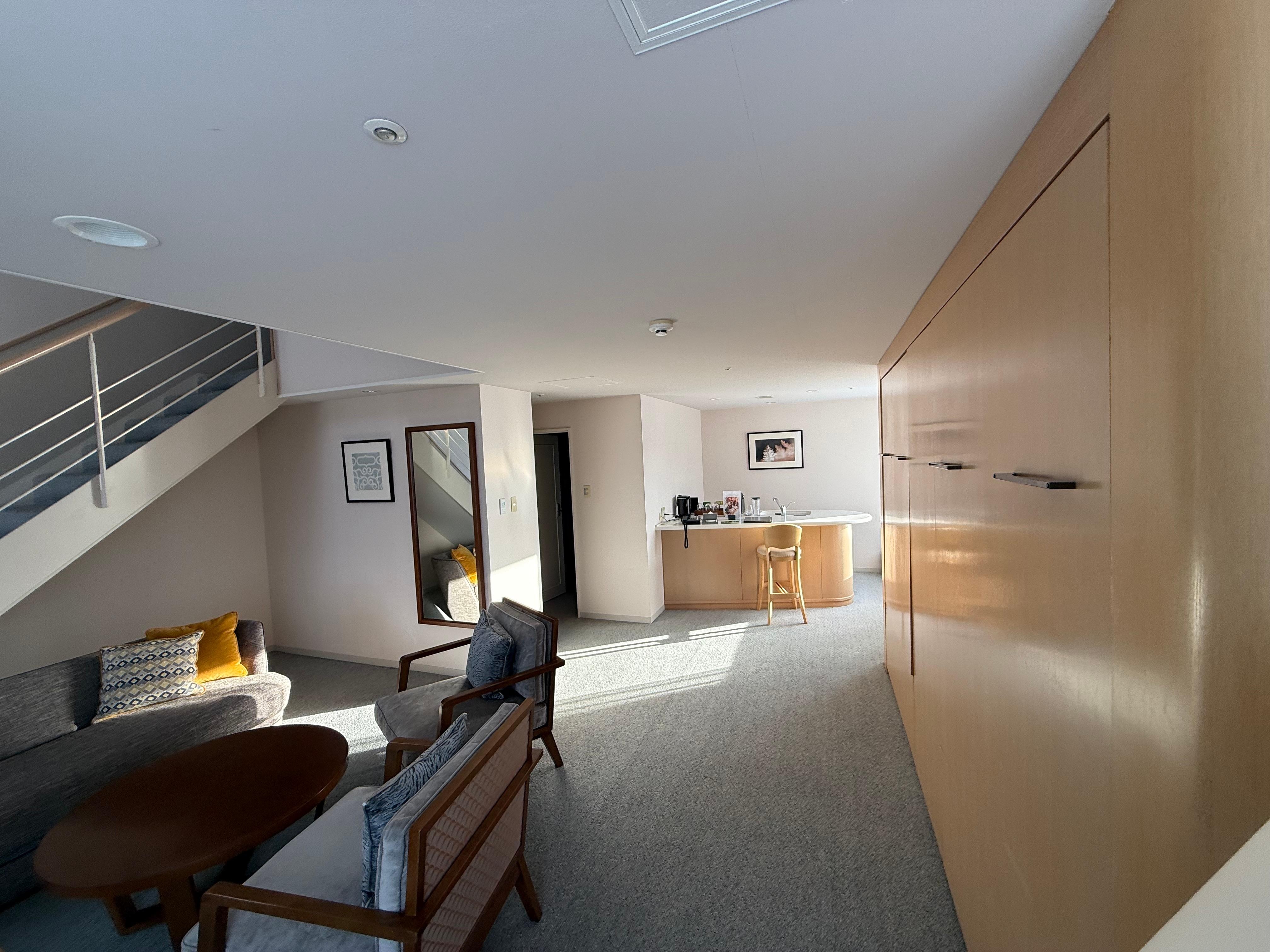 Downstairs room is huge.