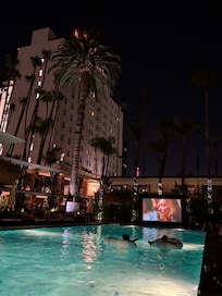 Thursday night movie at the pool