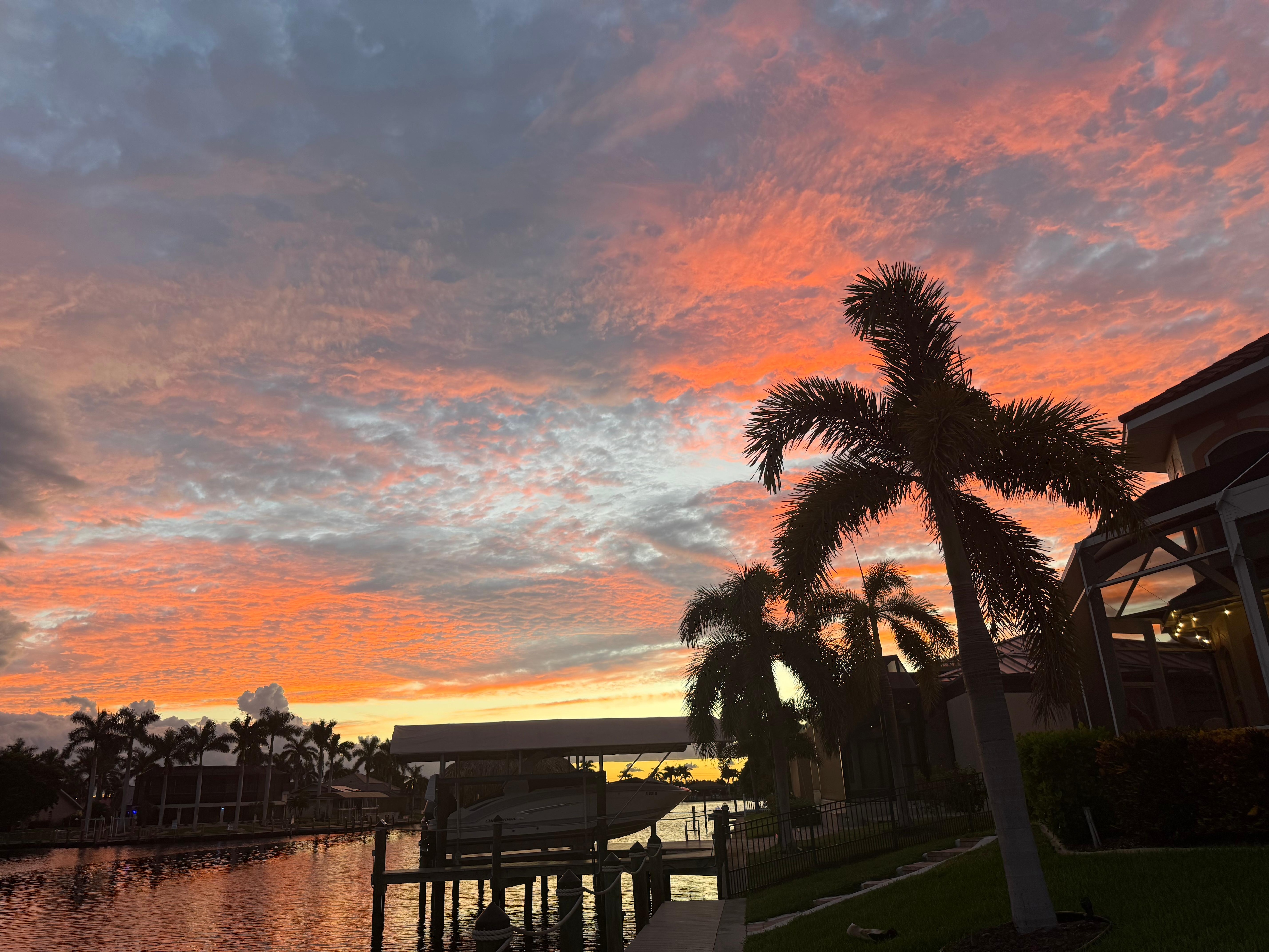 Beautiful sunset from rear of the property 