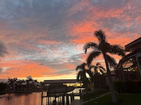 Beautiful sunset from rear of the property