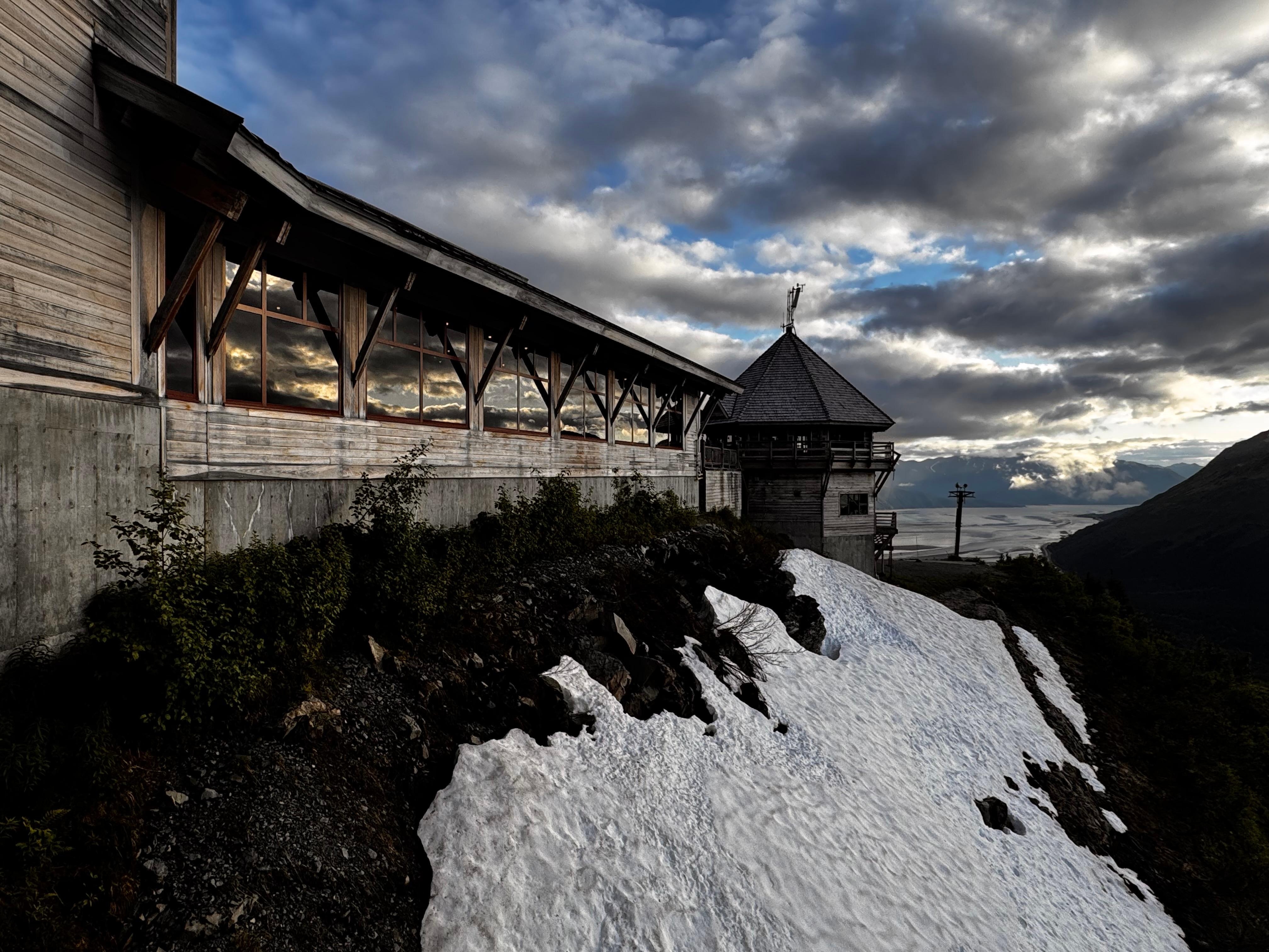 The lodge on top is home to Seven Glaciers 