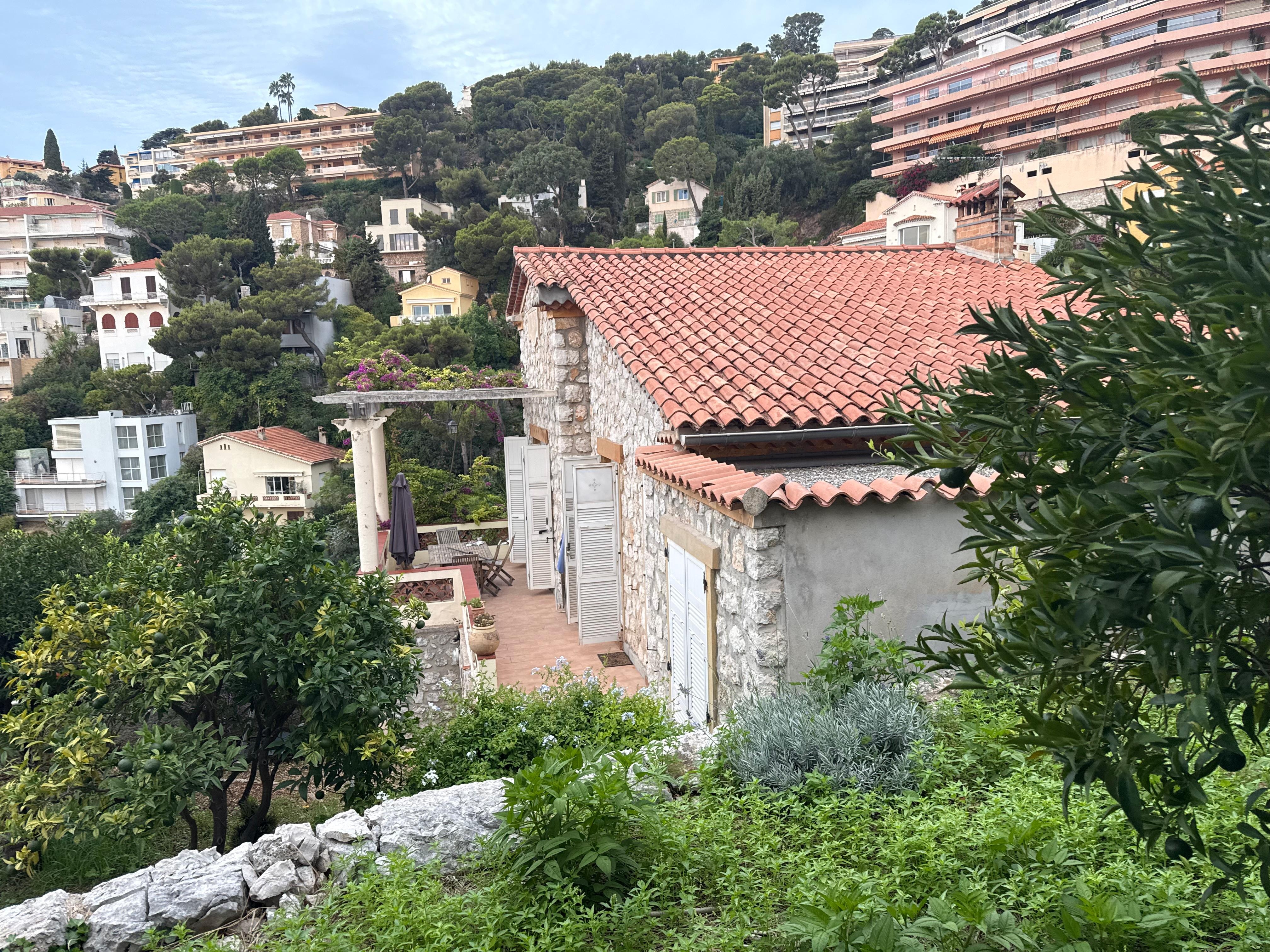 View of home from the terraced garden.