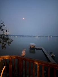 Beautiful sunsets and moon rises viewed from the deck and dock!