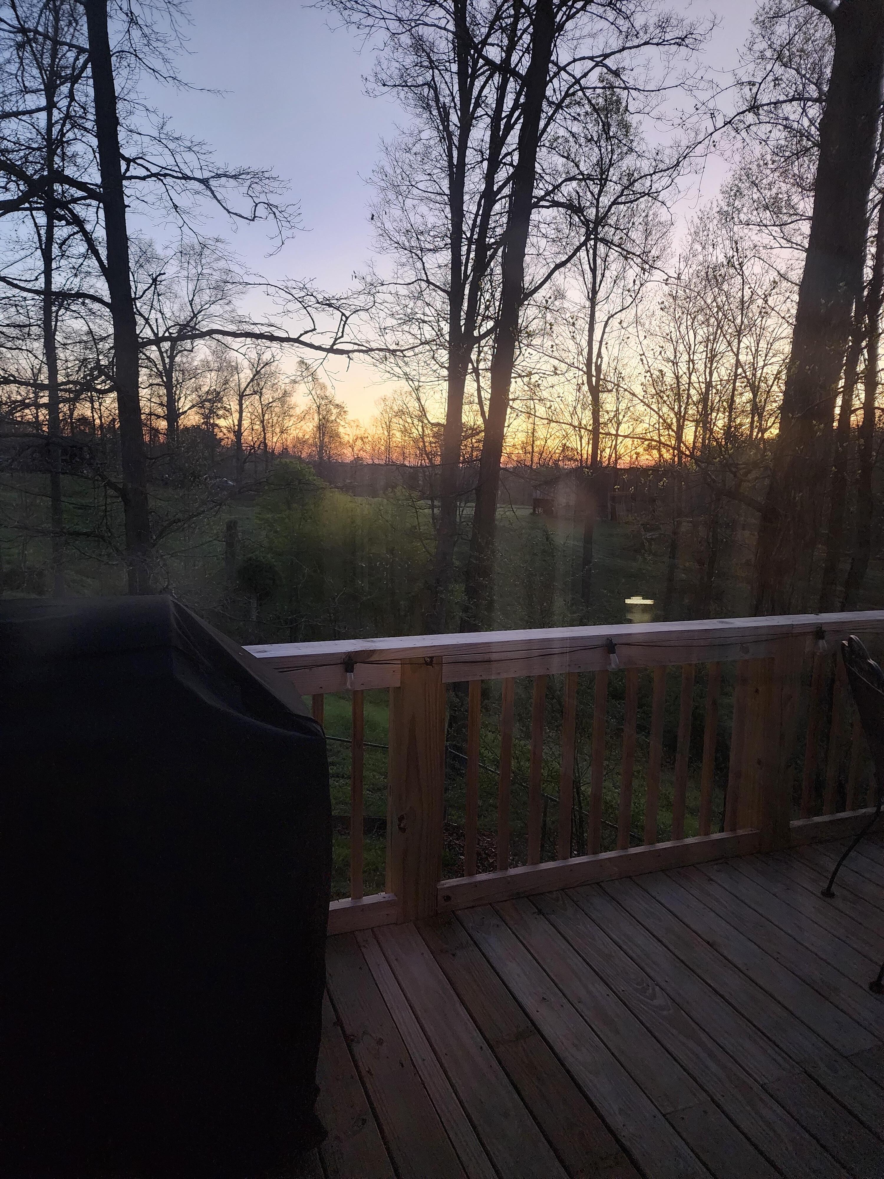 Beautiful sunrise  on the deck! 
