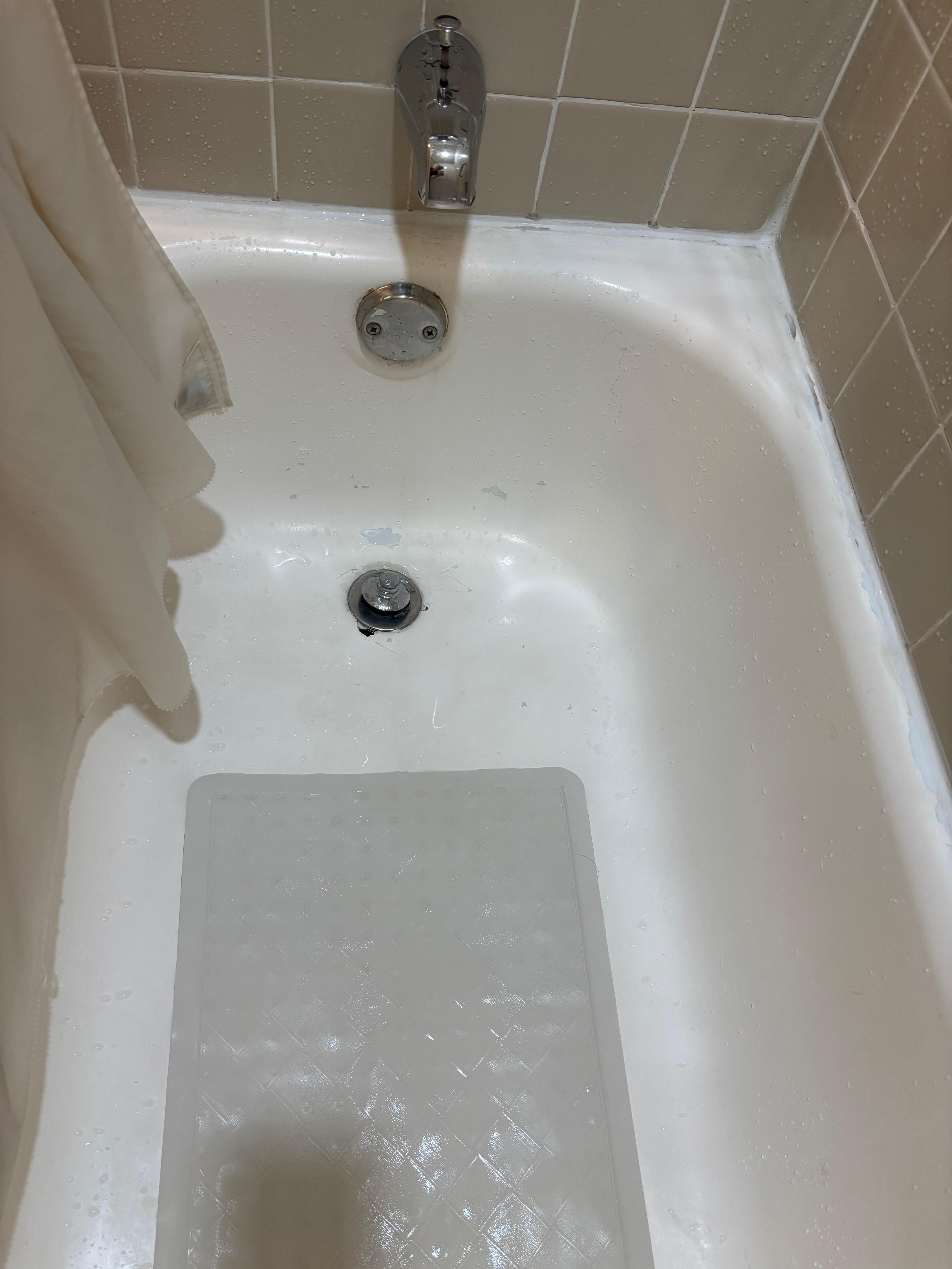 Severely chipped tub