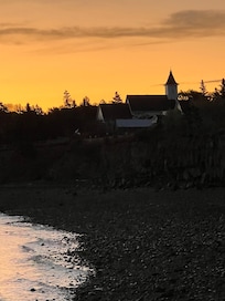 View looking east at sunrise.