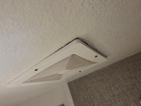 Mold around the fan and really dirty, making tractor sound