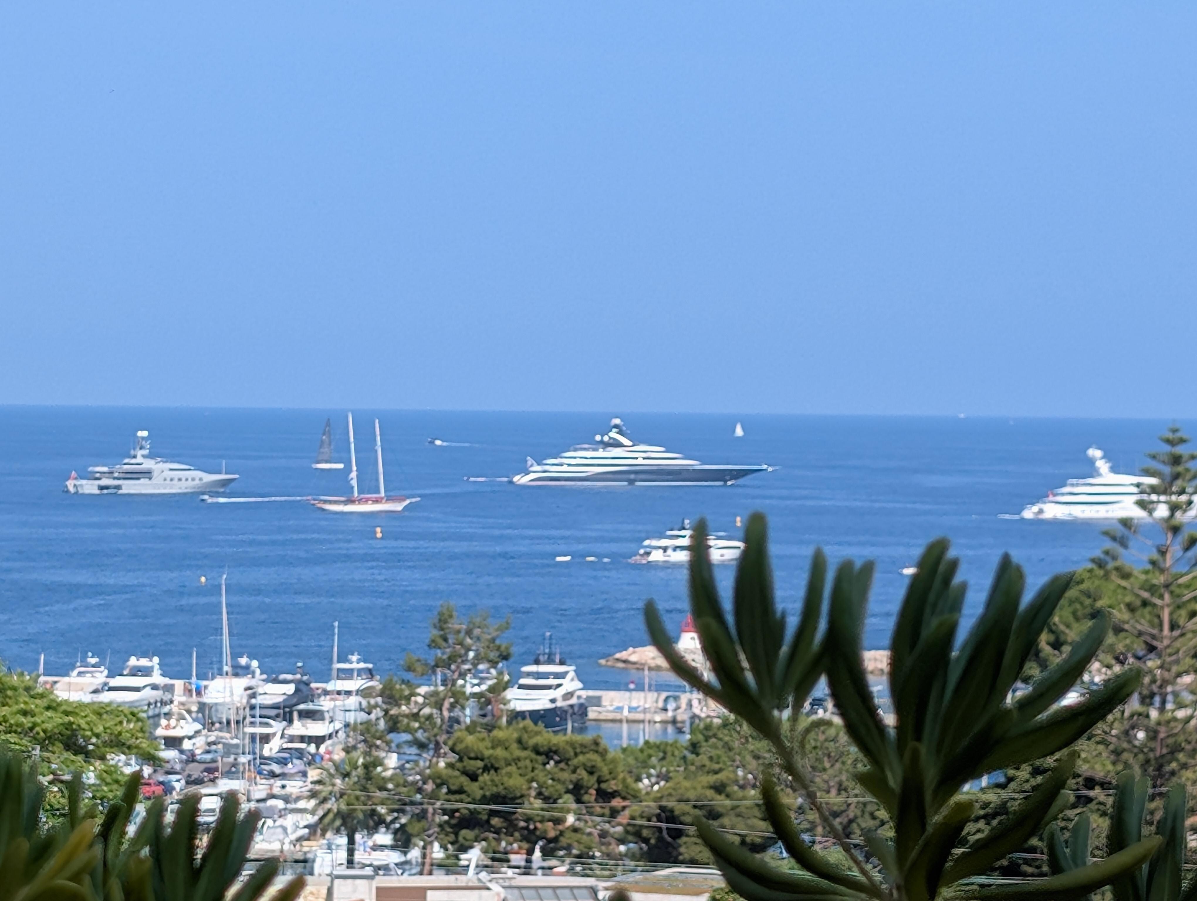 View from the front of the terrace towards the Med and Beaulieu Mariba