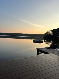 Morning view on the deck.