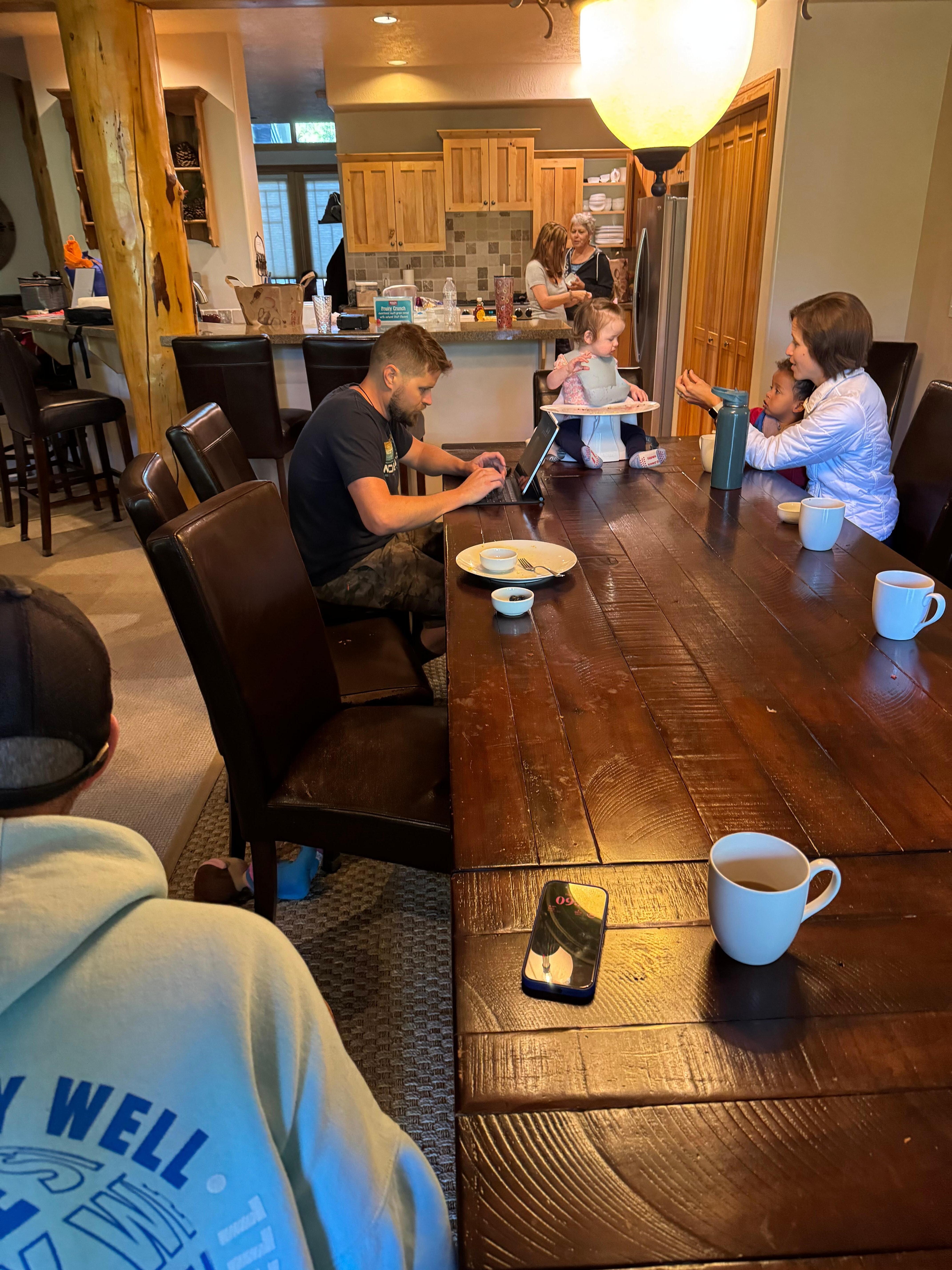 Huge dining room table!