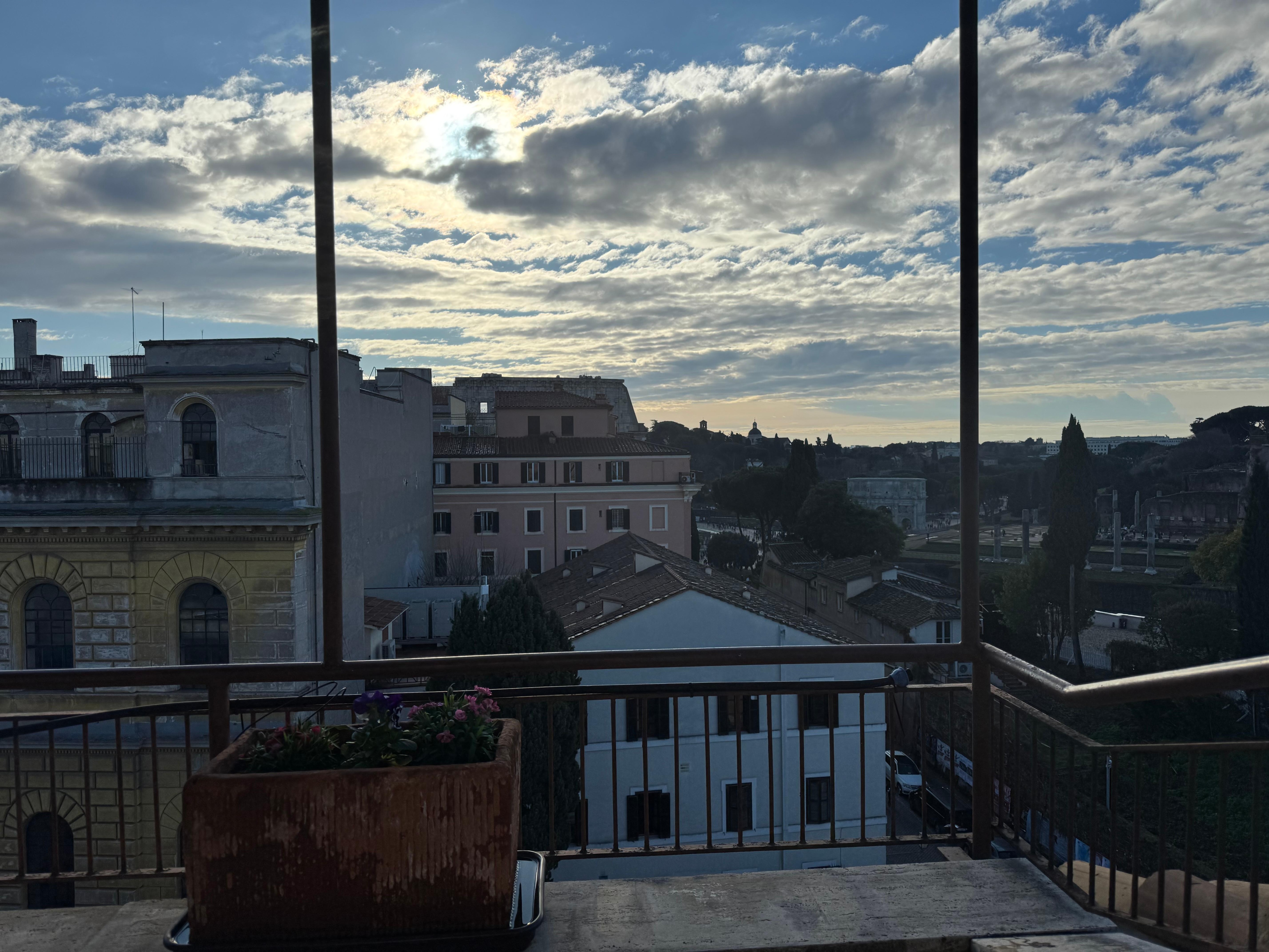 View of the colosseum from the living area
