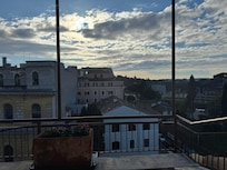 View of the colosseum from the living area