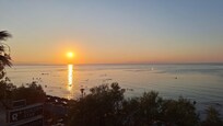 Sonnenuntergang, Blick vom Hotelzimmer.
