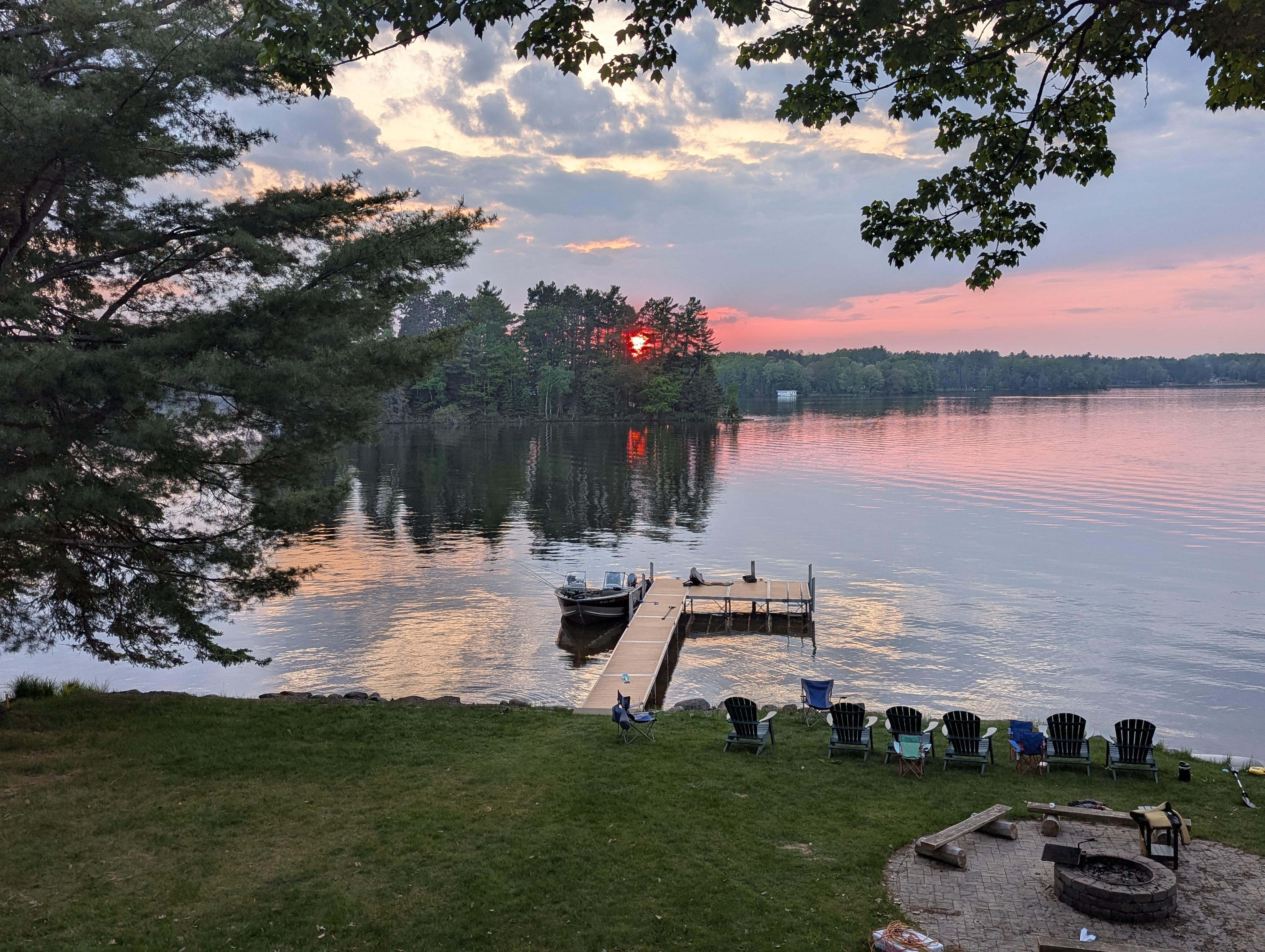 Sunset from deck