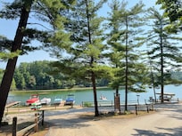 Walking down to lake.