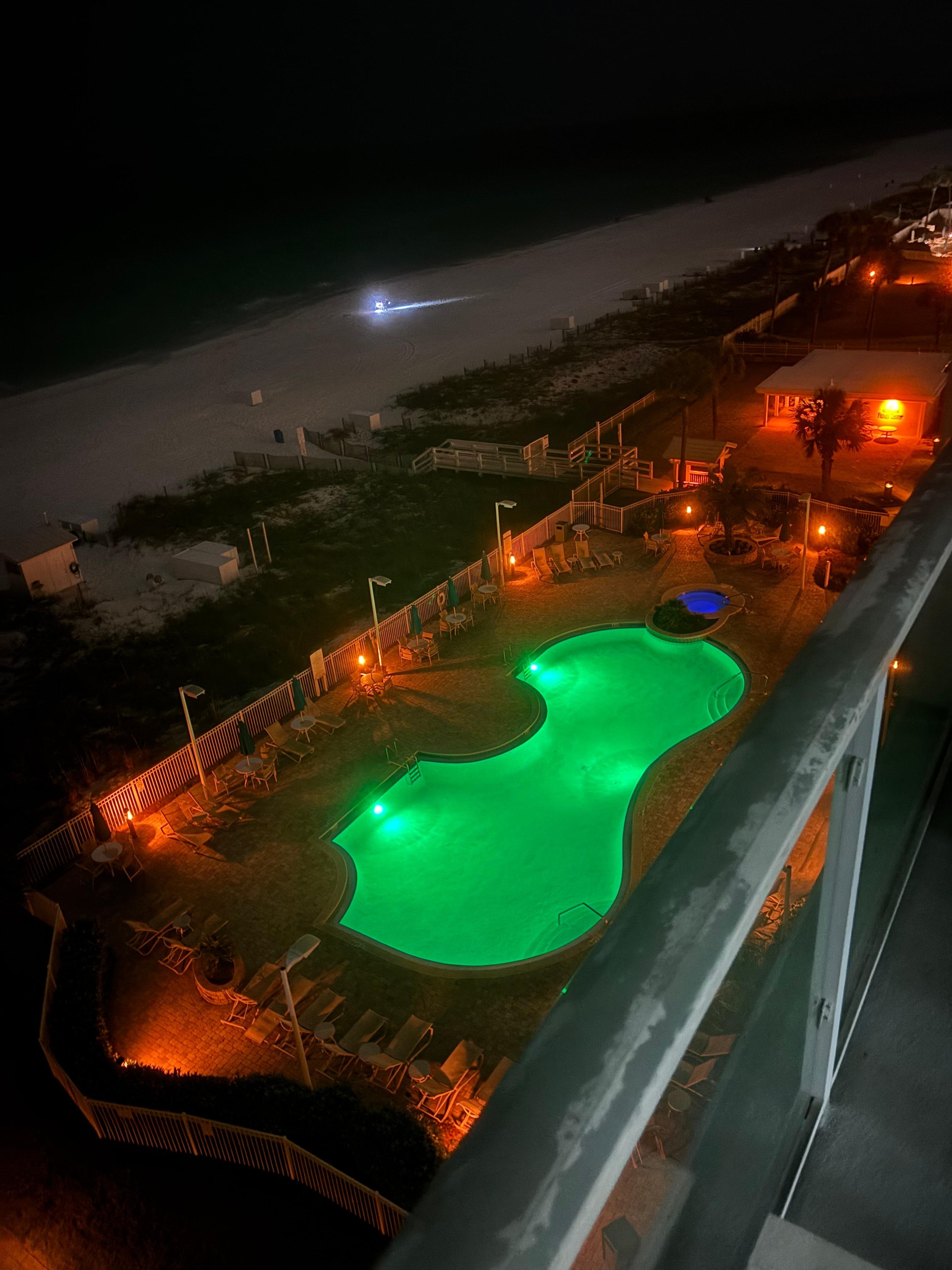 Pool at night