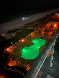 Pool at night