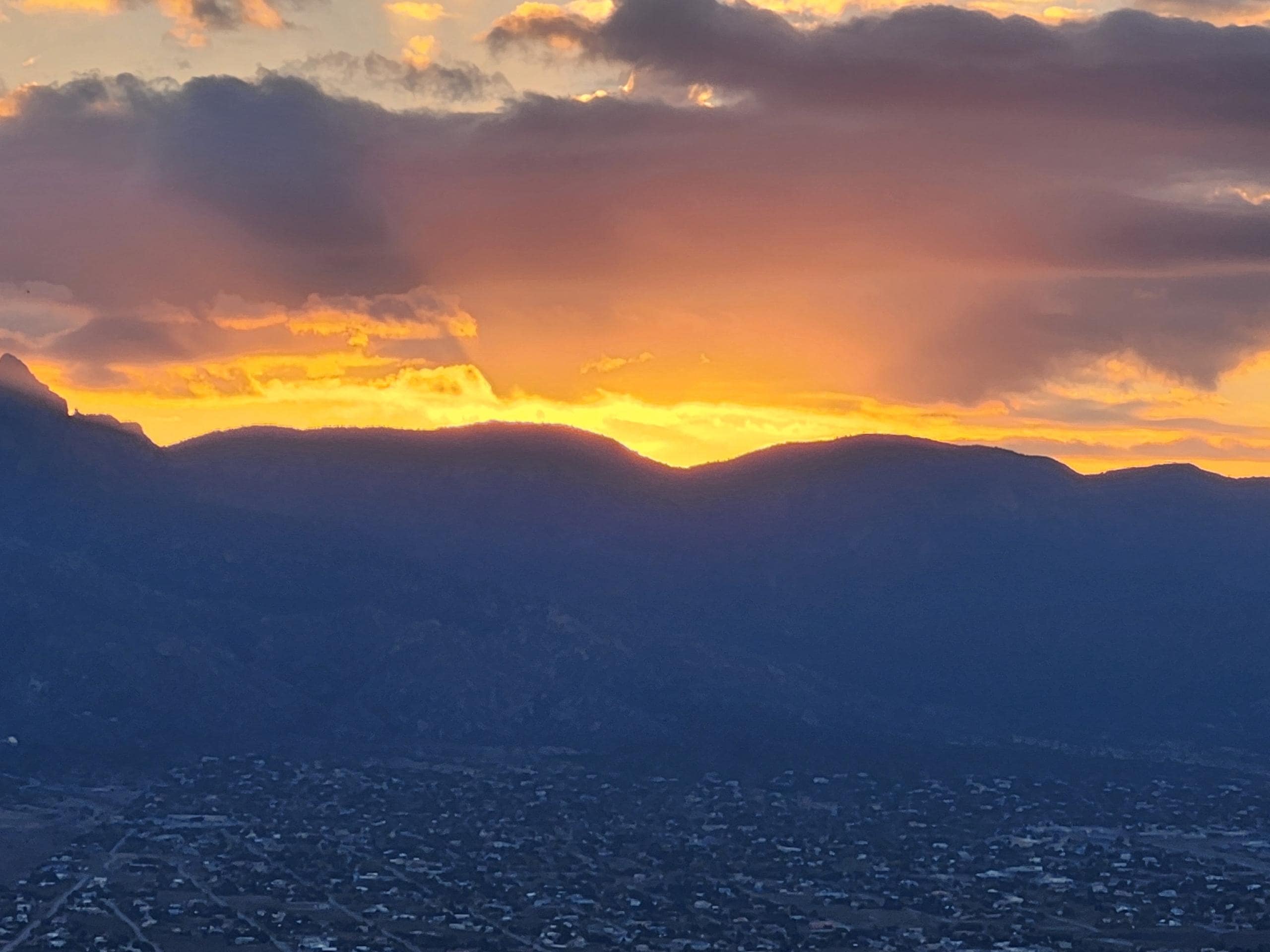 The morning sunrise from the balloon.