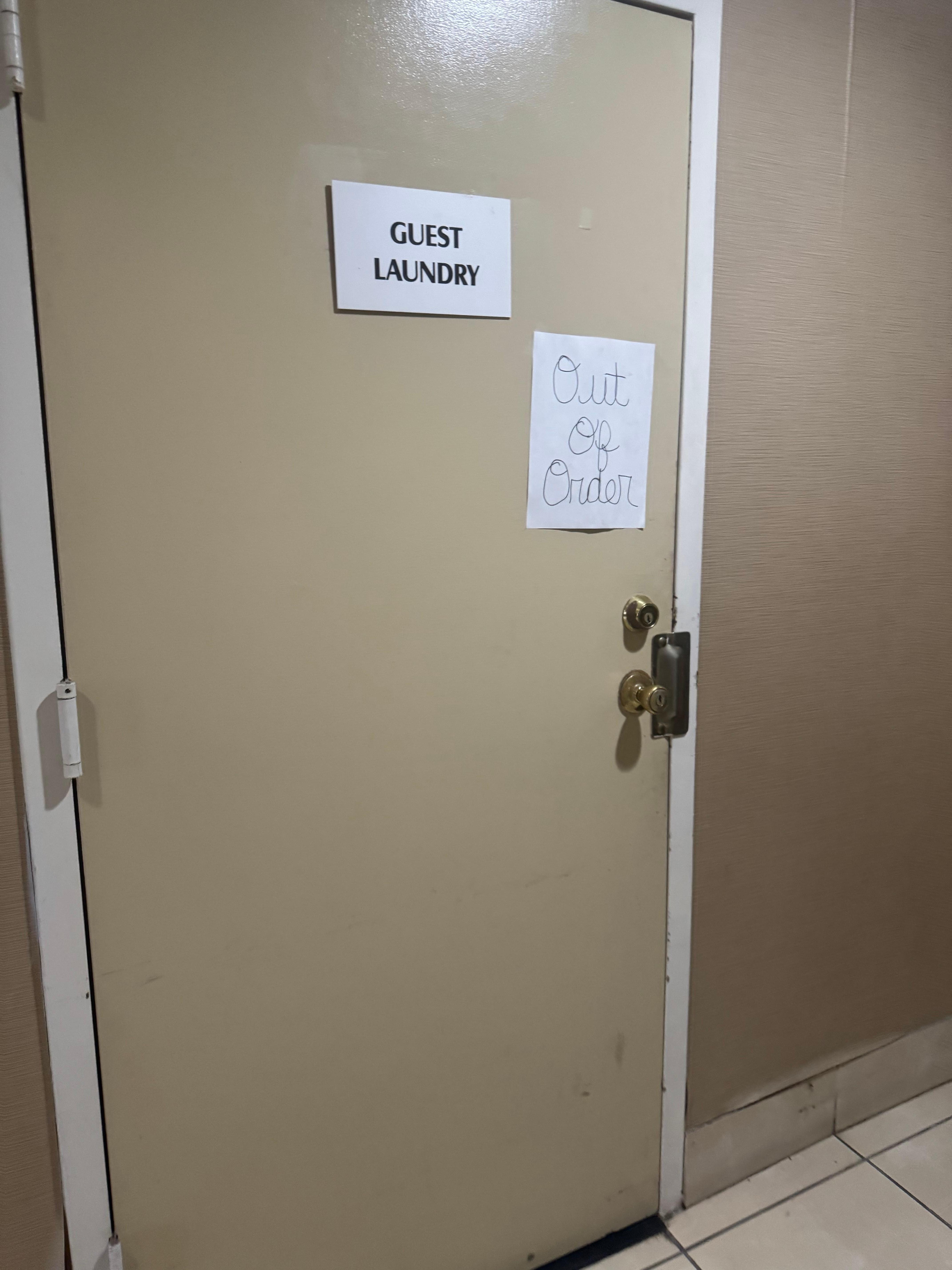 Laundry out of order