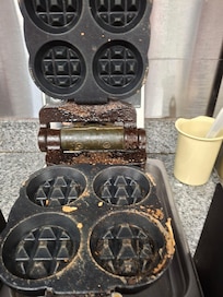 This was the waffle maker. Disgusting and the room stunk like urine.