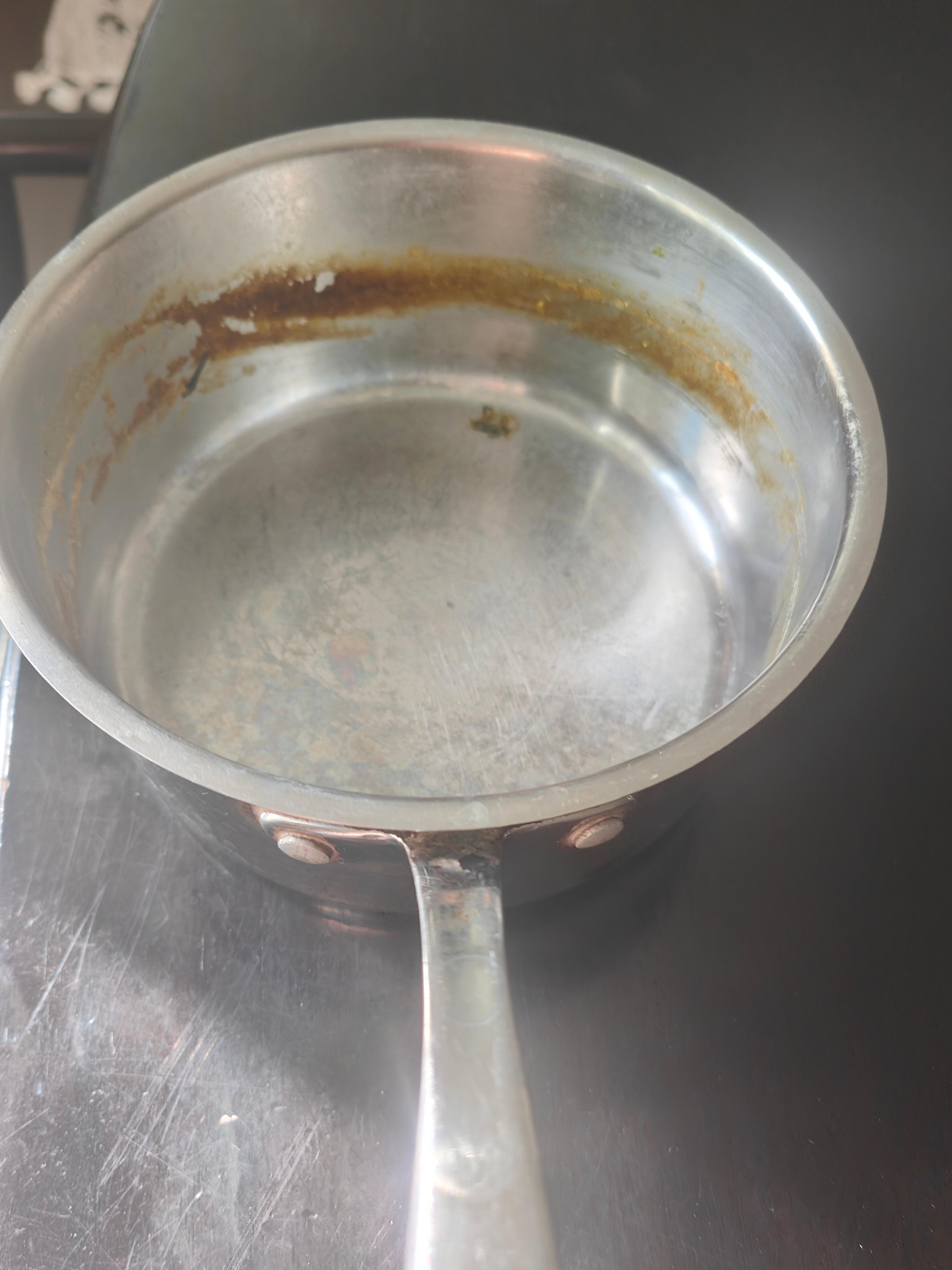 Dirty saucepan