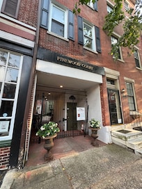 Entrance to courtyard on Pine St.