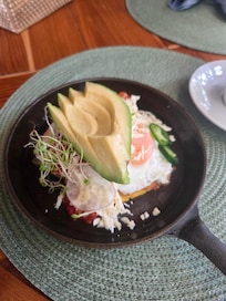 All of the options from the daily breakfast menu were fantastic