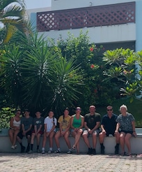 In front of main house