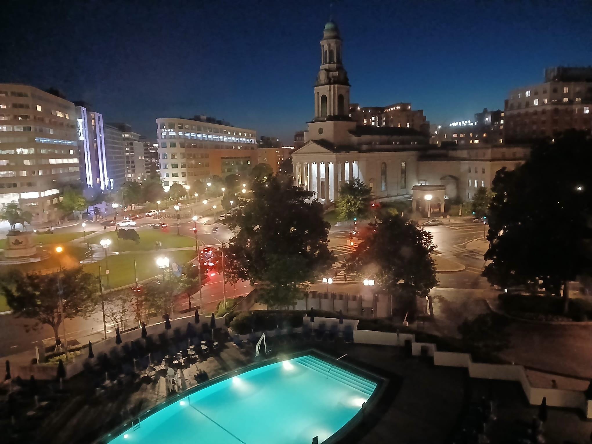 Night view from our window