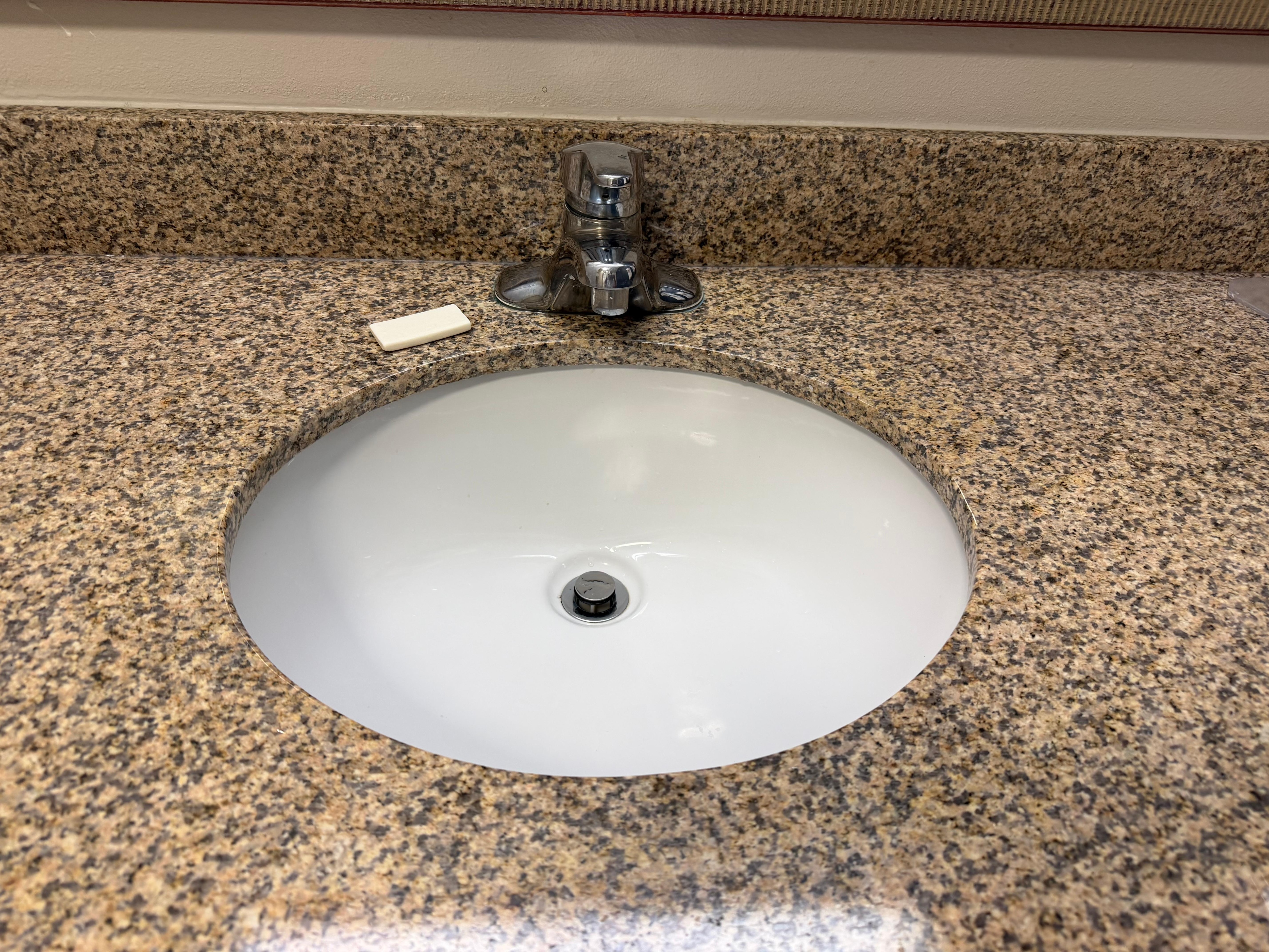 Itty bitty bar of soap for two people. The shower had no shower/body wash.  No hair dryer. 