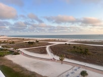 View of the beach from the 2nd floor balcony.