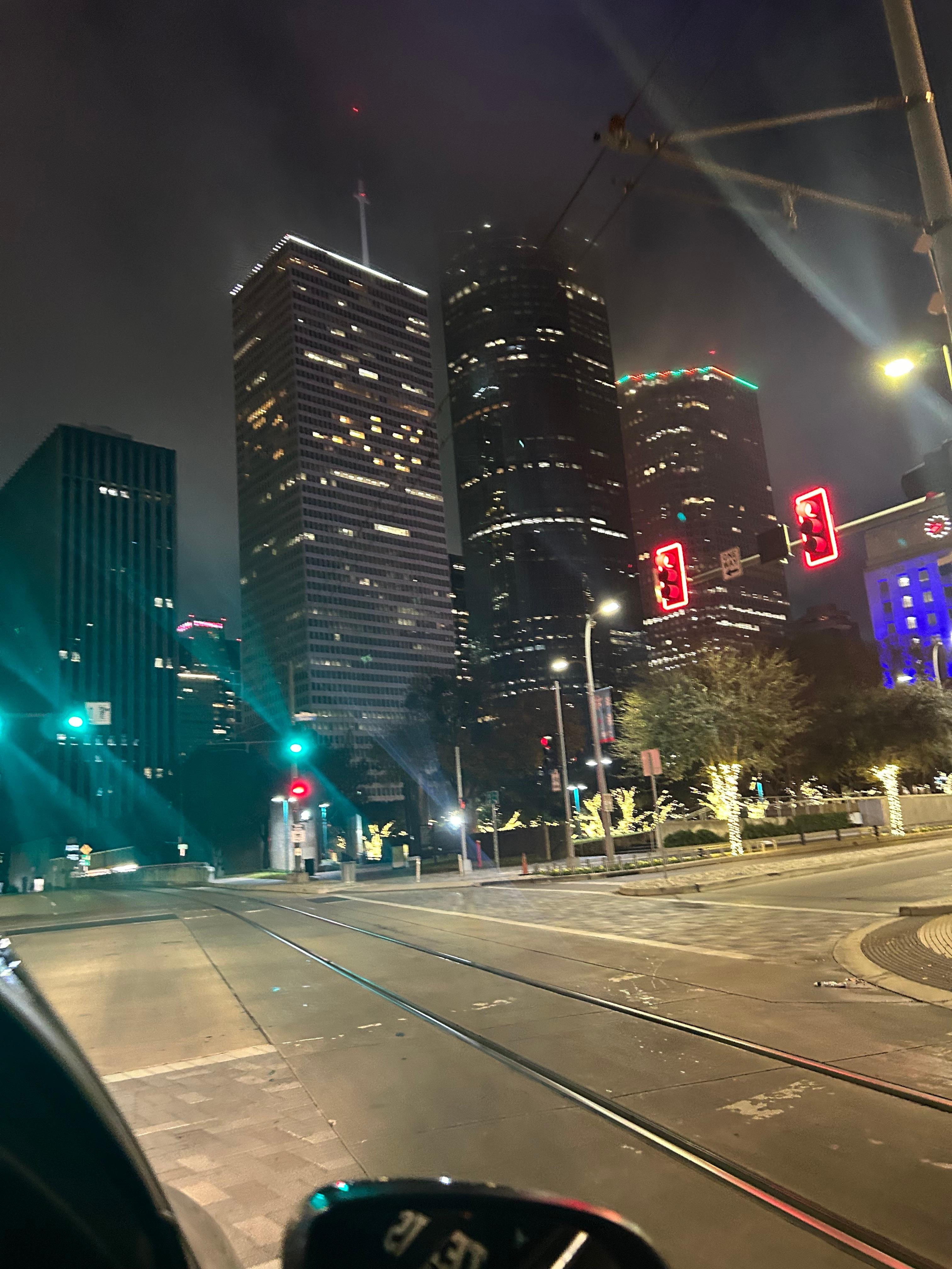 Beautiful walking at night to the waterwall 