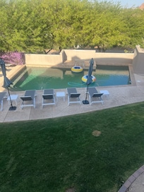 View of pool from patio