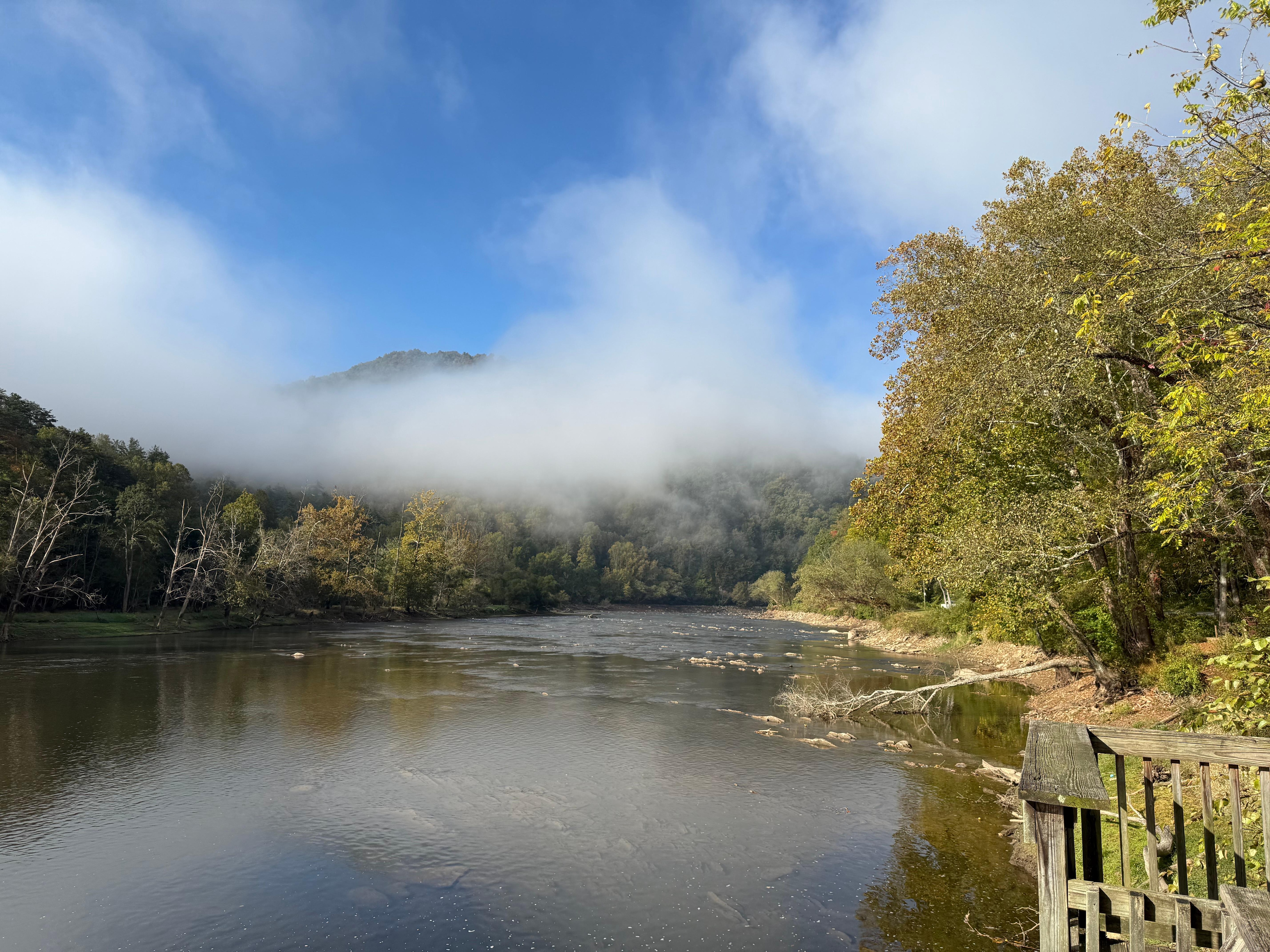 Near the boat ramp right down the road.