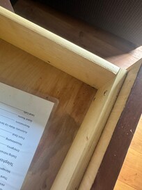Drawers were stained and filthy