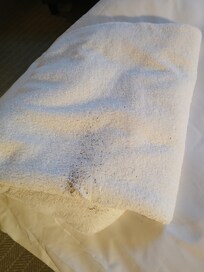 Dirty bath towel