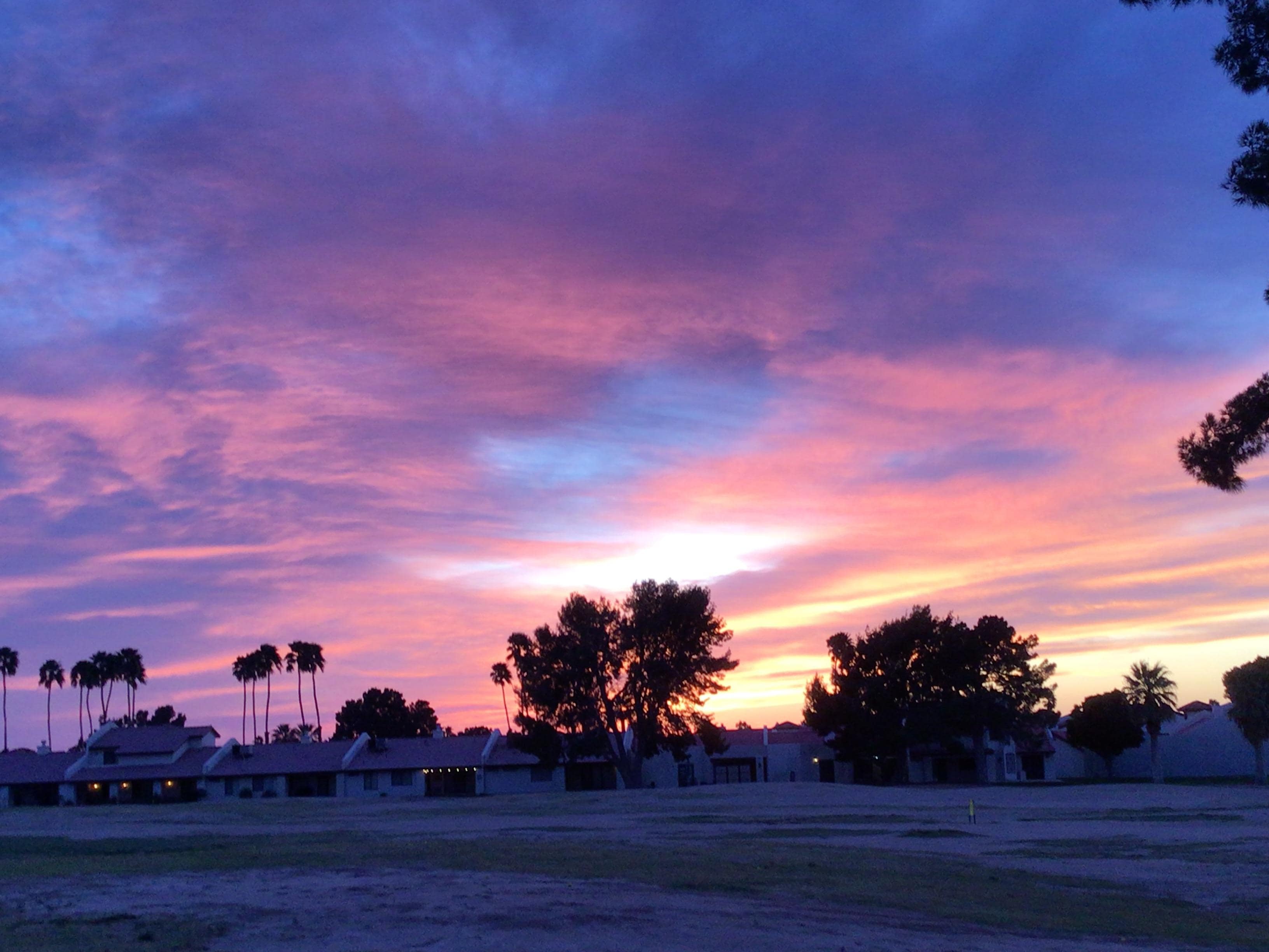 Breakfast and sunset at the Yuma condo