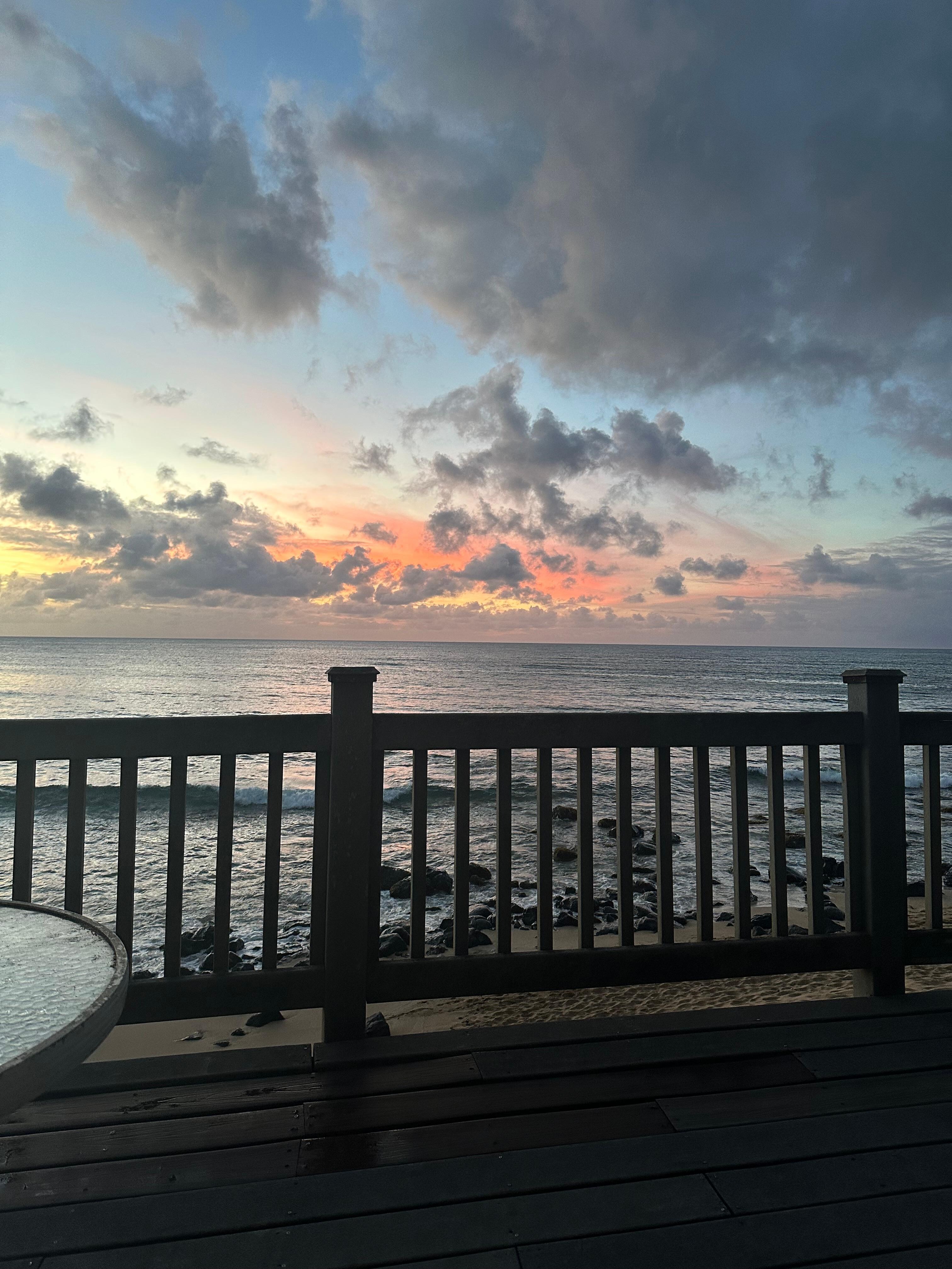 Sunset from the deck