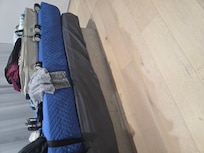 Bed sitting on a box spring