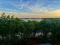 From the fourth floor balcony.