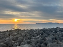 夕陽と礼文島