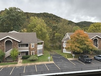 View from the screened in balcony.