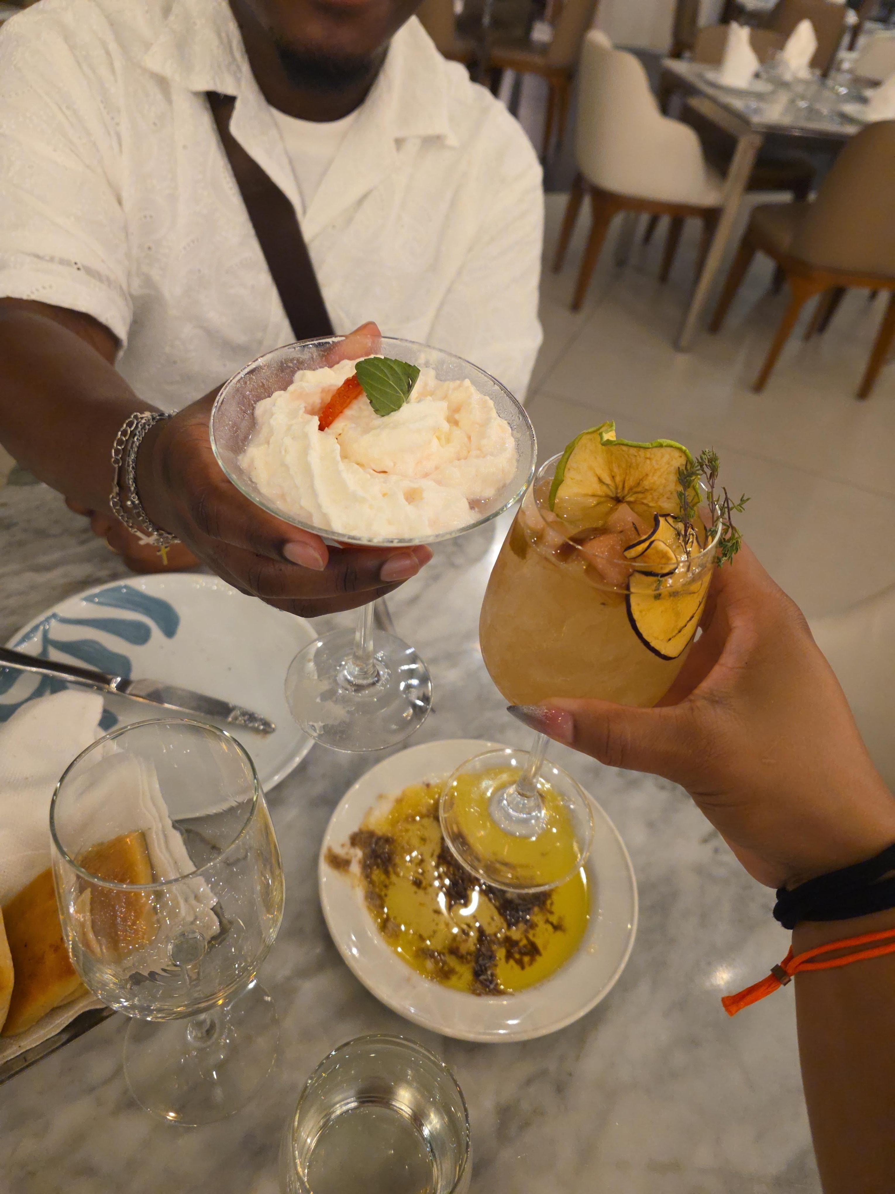 Drinks from the Italian restaurant they were good 