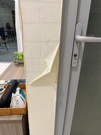 Wall paper peeled everywhere