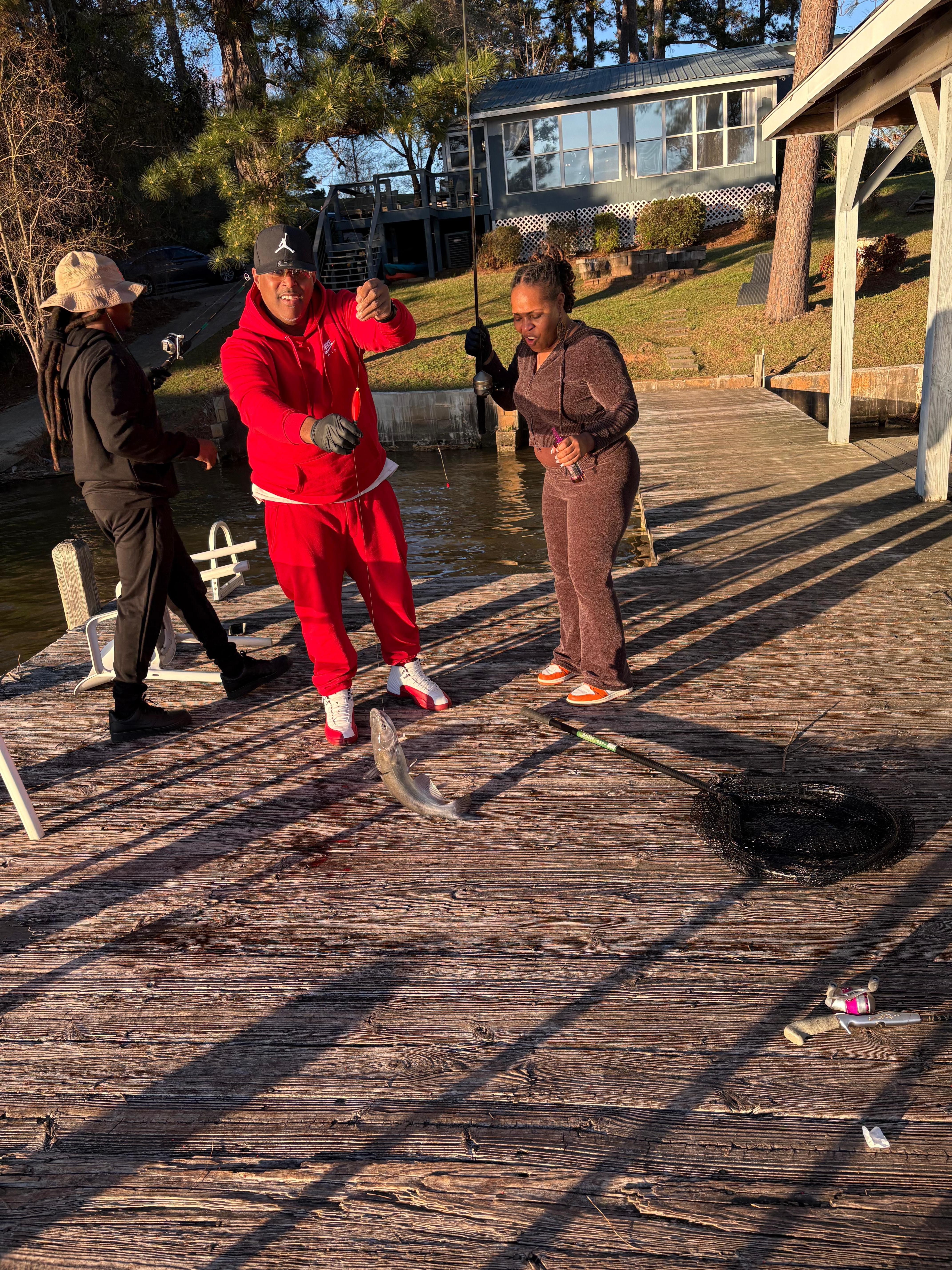 Caught right at the dock