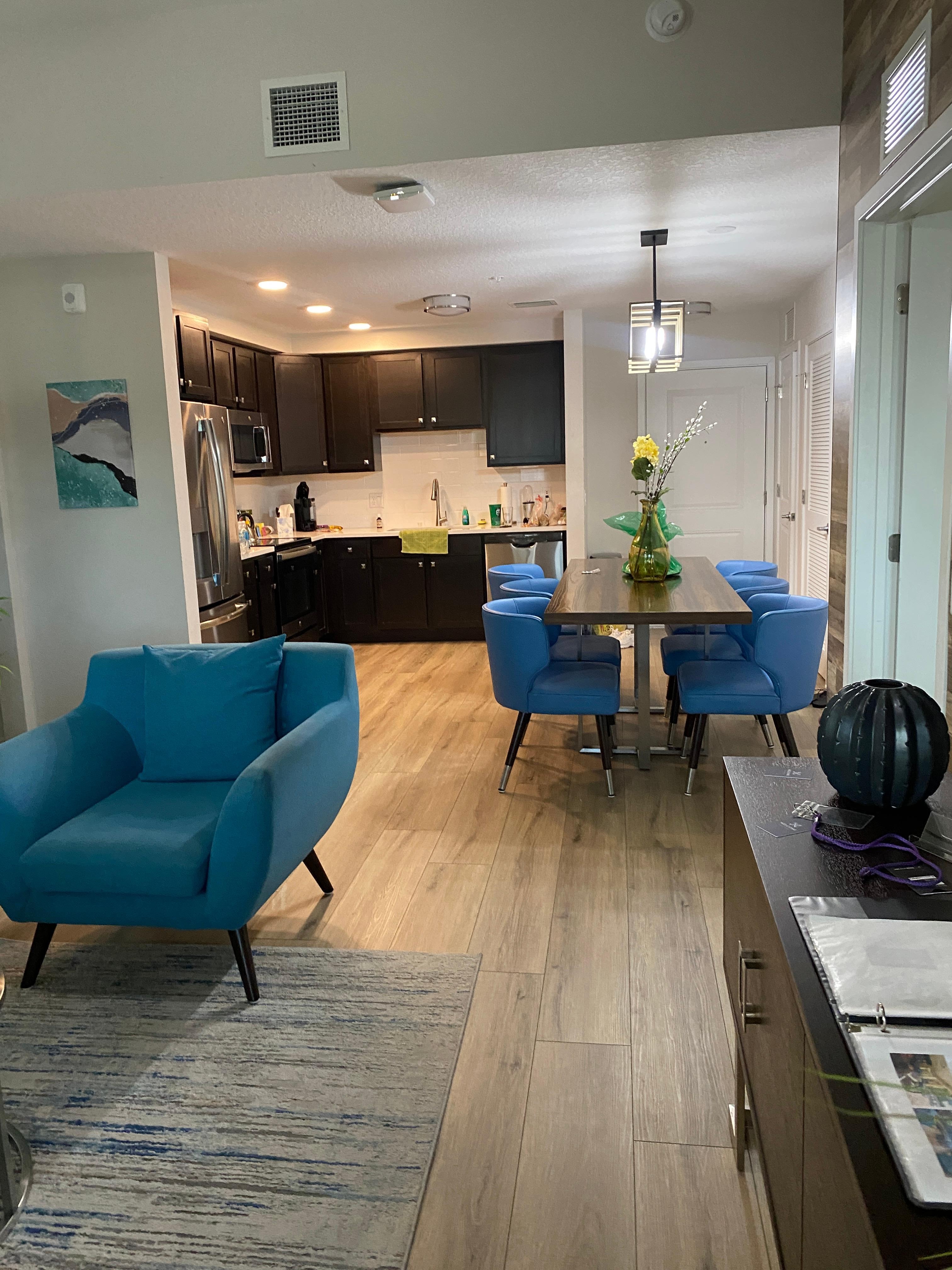 The entire living space minus the bedrooms. 