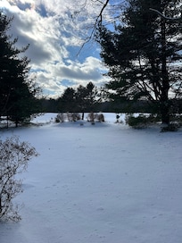 View from outside firepit